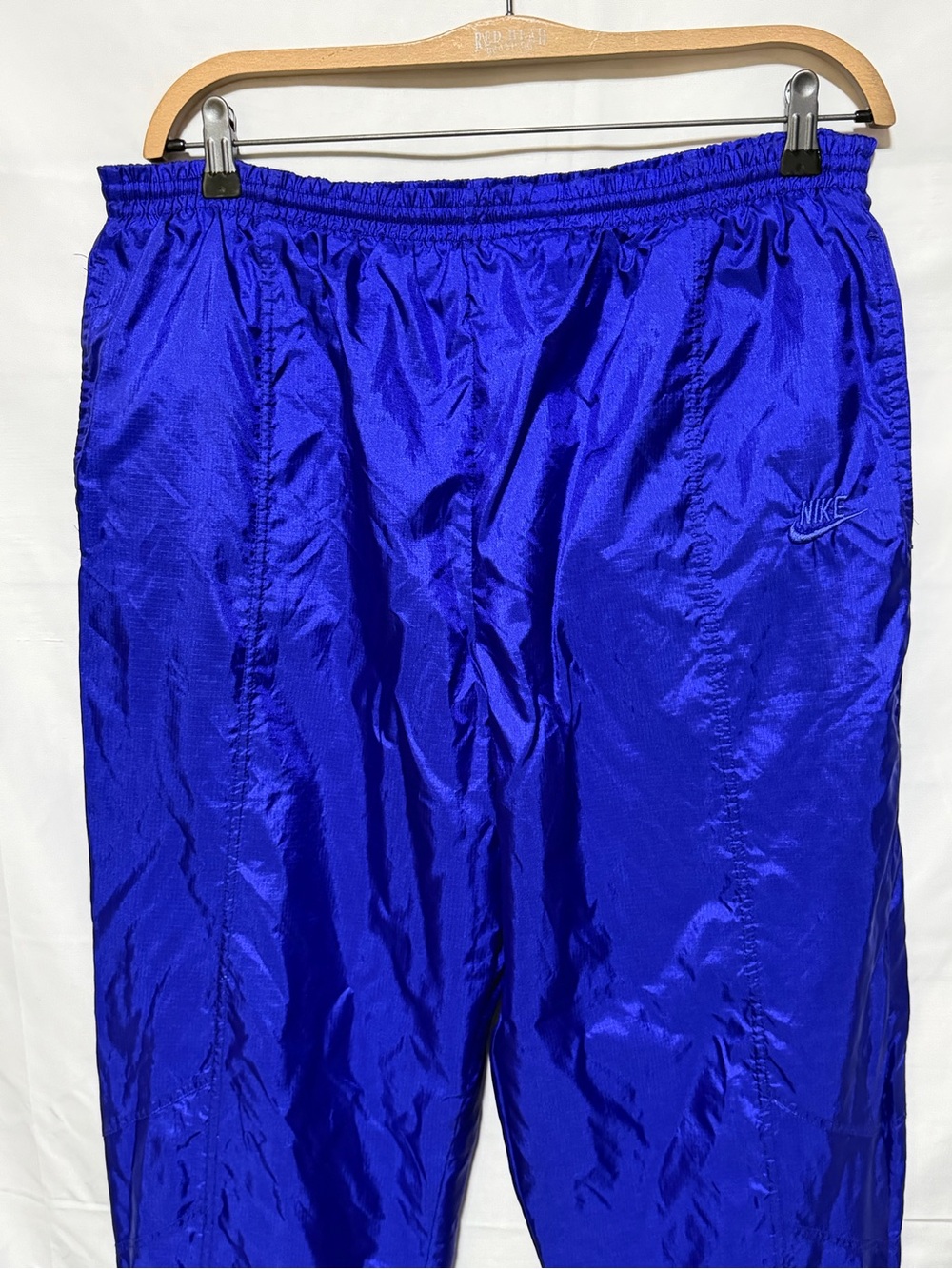 Vintage Nike Blue/Purple Nylon Track Pants XL 90s Y2K Windbreaker Pants - Picture 4 of 12